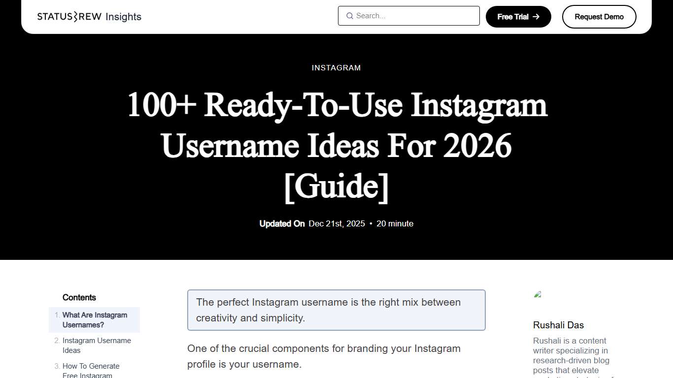 100+ Ready-To-Use Instagram Username Ideas For 2026 [Guide]